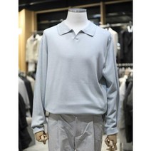 이랜드 [지오지아]ZIOZIA 23 S/S 라이트블루 캐시미어 블렌드 카라 스웨터 AAD1ET1101LBL_강남점_강남점