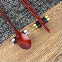 테이블소품 중국집 코스요리 받침 투톤 수저 받침대 일반젓가락, 실버