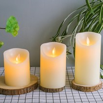 [스윗브릿지] 흔들리는 LED 촛불 양초 캔들 조명 무드등 인테리어 미니조명 3size, 소사이즈