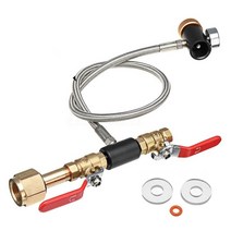 G1 / 2 CO2 실린더 리필 어댑터 호스 CO2 리필 스테이션 커넥터 키트 용 소다 탱크 용 소다 제조기, 하나, 실버 & 골드