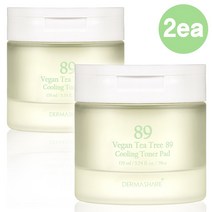 더마쉐어 비건 티트리 89 쿨링 토너 패드, 70매입, 2개