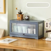 미니 앤틱 그릇장 그릇 장식장 서랍장 주방 수납장, 그레이 52x27x25
