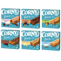 코르니 뮤즐리바 슈가프리 6종 Corny Energybar Mueslibar Sugarfree, 체리크랜베리 요구르트