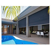 원두막 파고라 정자 블라인드 쉐이드 셔터 창 파티오 차양 전동 홈 야외 듀얼 롤러, 한개옵션0