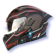 킥커머스 초경량 블루투스 풀페이스 시스템 오토바이헬멧 하이바 바이크 헬멧, XL, 콜라보매트블랙