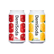 데미소다 355ml 2종(레드애플12캔+망고12캔) / 총 24캔, 상세페이지 참조