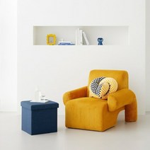 한샘 베이직 사각 수납스툴 네이비S