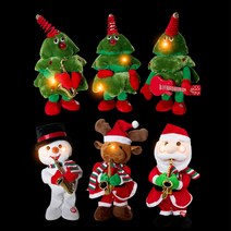 [운전대장난감] 댄싱트리 크리스마스 춤추는 산타 인형 캐롤나오는 장난감 틱톡 인싸템, 트리(기본)