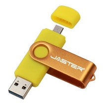 JASTER 고속 OTG USB 플래시 드라이브 펜 64gb 32gb 16gb Pendrive 2 in 1 마이크로 Usb 스틱 안드로이드 스마트 폰 무료 사용자 정의 로고 컴퓨터, 32GB_yellow