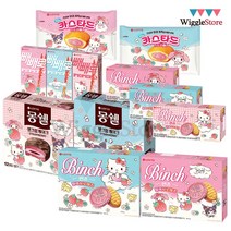 Wiggle_ 롯데 산리오 골라담기 봄딸기 캐릭터즈 카스타드 몽쉘 빼빼로 빈츠 키티 마이멜로디 쿠로미 시나모롤 랜덤 발송 간식선물세트 어린이간식 딸기과자 캐릭터쿠키 회사간식, 산리오X카스타드 스트로베리 230g 4개