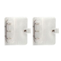 1단 바인더 3공 미니 포카 콜북 키링 글리터 콜렉트북, 실버2종, PVC속지 50P