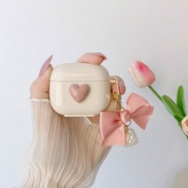 에어팟프로2케이스애플 에어팟 2 프로 3에 대 한 진주 키 체인 커버와 리본 격자 Bowk, 02 Pink_01 For AirPods 1 or 2