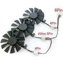 [해외] 배송 T129215SU 12 V 0.5A 87MM ASUS STRIX RX470 RX460 GTX980TI R9 390X GTX1080 그래픽 카드 냉각 팬, T129215SU-3PCS