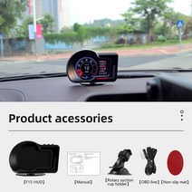 HUD 헤드 업 디스플레이 자동차 차량 속도계 Wyobd f15 지능형 디지털 마일리지 속도 온보드 컴퓨터 오류 코드 경고 obd2 화면