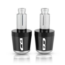 혼다 오토바이 7/8 인치 22MM 핸들바 핸드 그립 바 엔드 CB125R CB300R CB400 CB500X CB, 06 Black-Silver