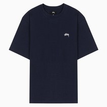 (당일) 22SS 스투시 스탁 로고 네이비 반팔 티셔츠 1140241NAVY