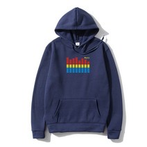 LED 사운드 활성화 플래시 라이트 업 EL 이퀄라이저 남성용 바 DJ 락 디스코 환상적인 겉옷, 08 Navy Blue, S
