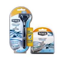 쉬크 쿼트로 티타늄면도기/면도날(4중날4개입) 택1 면도기 면도날 4중날 고급면도기 휴대용면도기aldydrkwjstodghkfdydvna4515, &면도날(4개입)&