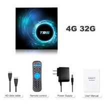 셋탑박스 셋톱박스 지널 T95 안드로이드 tv 박스 블루투스 5.0 2.4g & 5g 와이파이 128g 3D 음성 16g 3, 01 4G 32G_03 영국 플러그