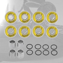 보드 롱보드 스케이트 보드 베어링 롱보드 스쿠터 휠 볼 개 세트, Yellow