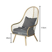 가정용 디자인의자 철제 발코니 까페철제의자 업소 인테리어 의자 디자인체어 모던 사각 암체어, 14. N