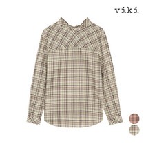 [비키] 체크 튜닉 블라우스 (TYBAI2413).