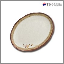 [돌산멜라민] 제비꽃 웰빙타원접시 - 접시 사라 (식당용 업소용), (DS-5827)