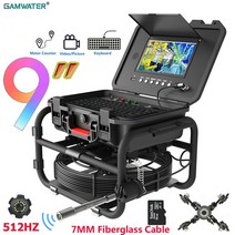 열화상기 발열체크 비접촉온도측정 GAMWATER 9 "IPS 1080P 하수관 검사 카메라 512HZ 로케이터 비디, 01 15m