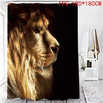 수채화 코끼리 샤워 커튼 목욕 매트 세트 스크린 화장실 뚜껑 안티-슬립 주방 카펫 플란넬 러그 패드 홈 장식, 1pc180x180cm-c