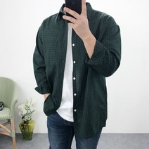 엠클로 오버핏 간절기 봄 여름 모노 기본체크남방(2color)