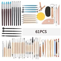 카빙 우드 왁스 조각도 서각칼 목공구 키트 조각칼 61pcs 도자기 세라믹 도구 키트 폴리머 클레이 세트 나
