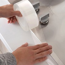 지엔무역 ASSARE 투명 곰팡이 방지 방수 테이프 주방 욕실 싱크대 틈새차단 실리콘 물때방지 테이프, 3cm*3m