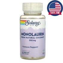 솔라레이 모노라우린 Monolaurin 500mg 60식물성캡슐
