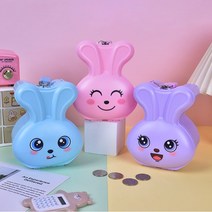 토끼저금통 2023저금통 기부저금통 미니저금통 지폐저금통 잠금장치적용 사은품 판촉물, 화이트