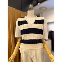 ab.fz 꽈배기 배색 니트 베스트 ABXX1QW42C US