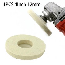 4인치 12mm 양모 펠트 폴리싱 휠 로타리 공구 용 버핑 연마 디스크 앵글 그라인더 패드, 한개옵션0