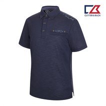 커터앤벅 남성 스티치 자수 카라 반팔티셔츠 1120210121 CG