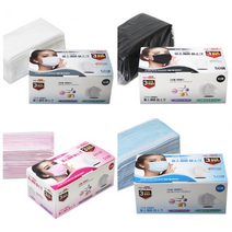 [200매] 올스퀘어 일회용 덴탈 마스크 비말차단 대형 숨쉬기편한 컬러, 올스퀘어 3중필터 화이트 대형 200매