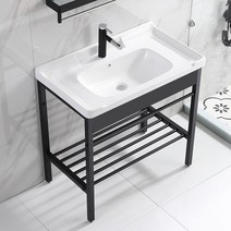 세면대 하부장 베란다 발코니 소형 간이 세면 세라믹, A타입 수전포함형
