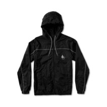 Volcom 남자 남성용 Ermont 후드 윈드브레이커 재킷 블랙.