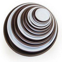 세진홈 화분받침대 물받침화분 접시원받침 화이트 브라운 레드브라운(1호~5호)x10개입