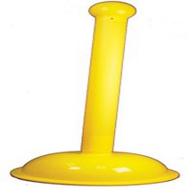 NMC HDS41Y Warning Post [Pack of 4] - 3in. x 41in. Lightweight Stanchion Pole Portable null, 1, Yellow