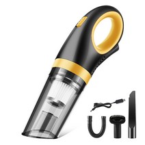 가루 먼지 오리 지널 공장 직판 작은사이즈 대출력 실내 업소용청소기, T01-무선타입 블랙옐로우