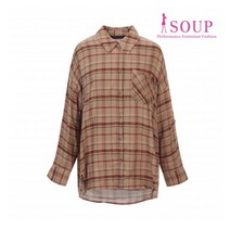 [SOUP] [숲] 타탄 체크 포켓 블라우스(SW8LS8A)