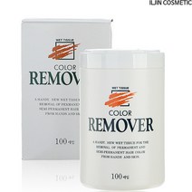 일진 캐론 컬러 리무버 100매 케론 염색약 지우개 클렌징 아세톤 오징어 헤나 칼라 염모제 물티슈 미용재료 이미용 메니큐어 소품 용품추