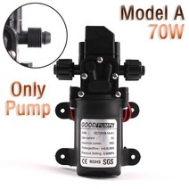 정량 펌프 물 모터 가압 고압 다이어프램 자체 프라이밍 DC 12V 130PSI 6 당 70W 72W 한국플러그 전원 공급 장치 6A 파이프 포함, [01] Only A mp, 01 Only A pump
