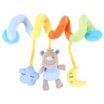 아기 유아 신생아 딸랑이 장난감 애착인형 기린 동물 핸드벨 모바일 침대 손잡이 유모차 걸이 Teether 0-12 개월, [22] Rhinoceros