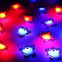 LED 플래시라이트 뱃지 (유령) 25개 한팩.파티해, 해골
