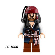 캐리비안의 해적 중세 영국 해군 상어 미니 피규어 블럭, 37.회갈색 잭