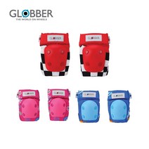 GLOBBER 글로버 패드 팔꿈치+무릎 보호대 2종세트 유아동 어린이 보호장구 보호장비 인라인 스케이트 보드 킥보드 자전거 보호대세트, 로켓블루
